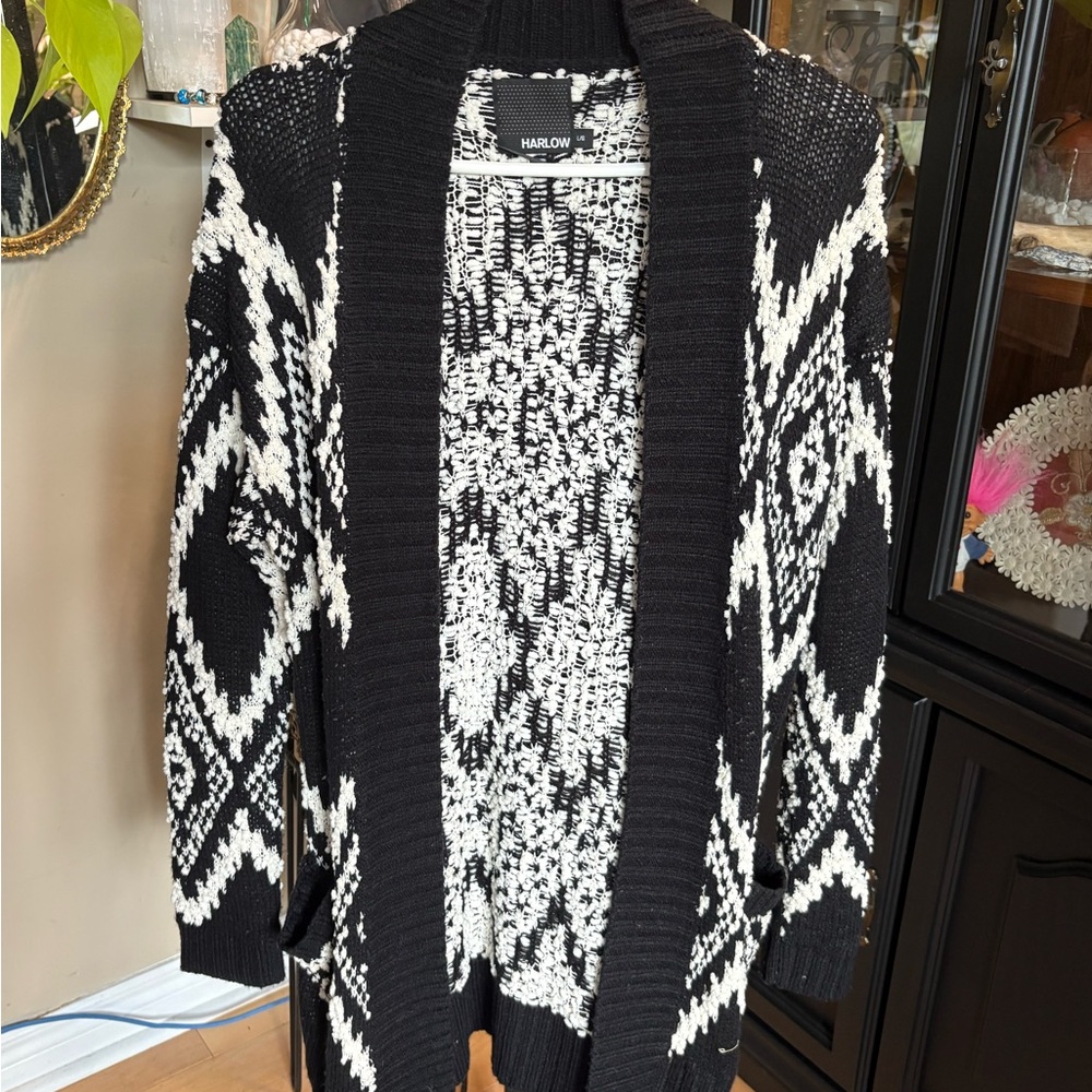 Harlow black and white Cardigan